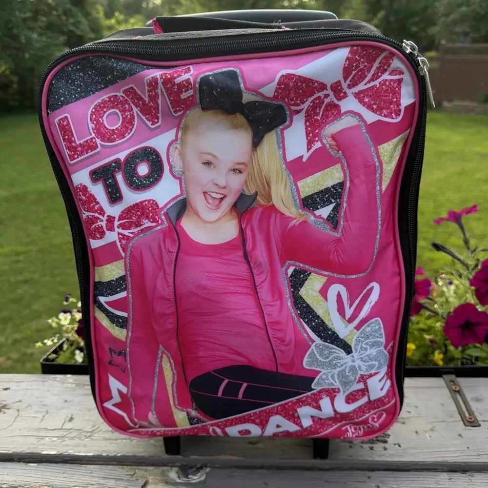 JoJo Siwa Love To Dance Rolling Backpack Carry On Luggage 2018 Nickelodeon Pink